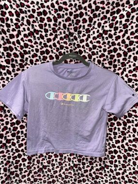 Champion Women’s Lavender Logo Crop T-Shirt- M